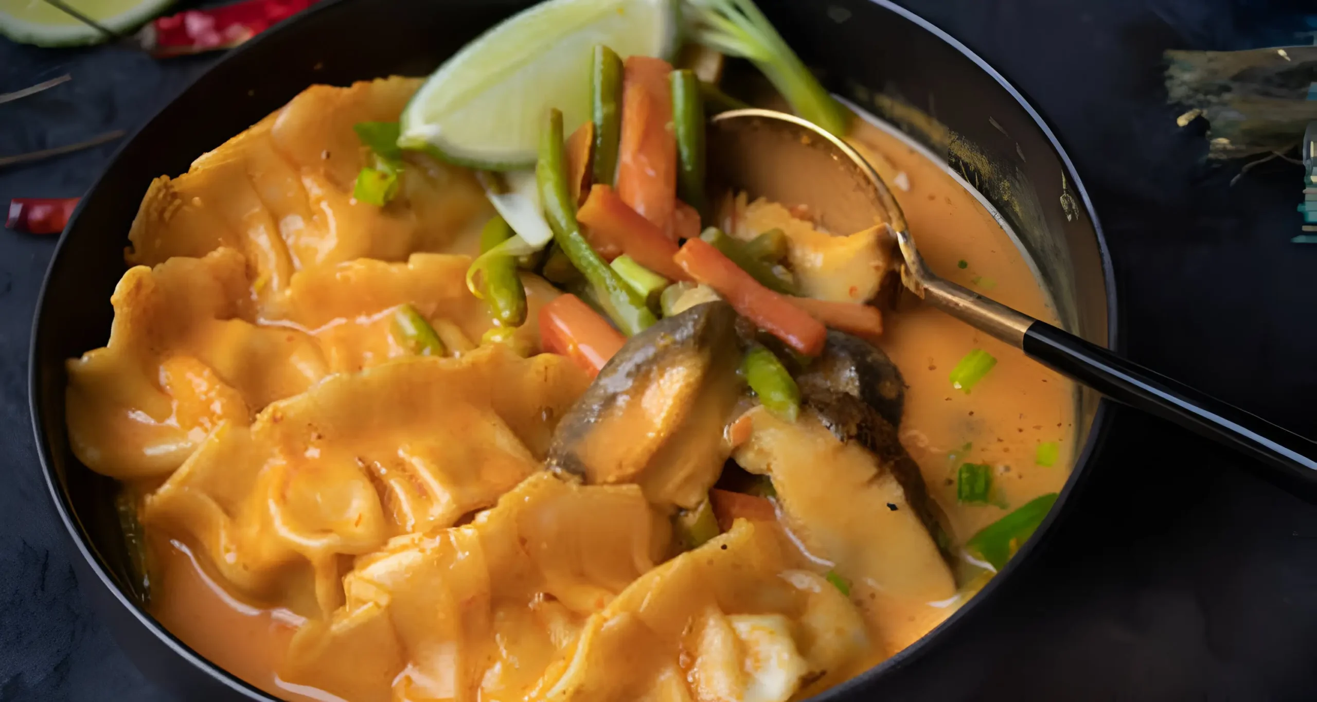 Red Curry Dumpling Soup